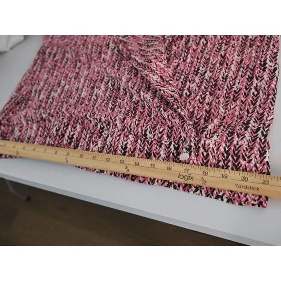 TOMMY HILFIGER Women's Chevron Long Sleeve Faux-Wrap Top XL - Picture 6 of 12